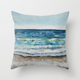 "Atlantic Ocean" by Collin Cessna Throw Pillow