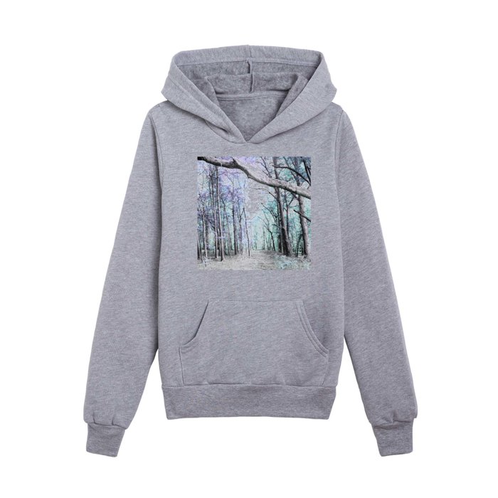 Pathway to Bliss Periwinkle Icy Aqua Kids Pullover Hoodie