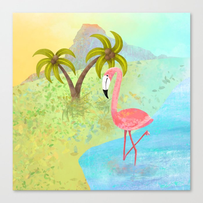Flamingo Sunset Canvas Print