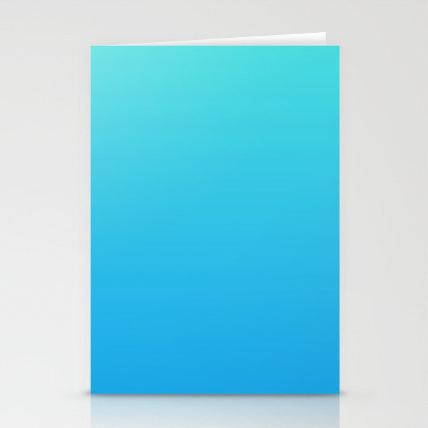 TURQUOISE BLUE OMBRE PATTERN Stationery Cards