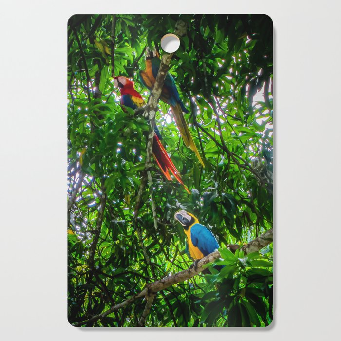 Macaws In The Forest Cutting Board
