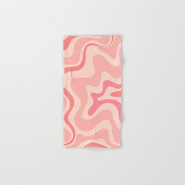Retro Liquid Swirl Abstract in Soft Pink Hand & Bath Towel