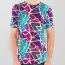purple and blue watercolor pattern All Over Graphic Tee