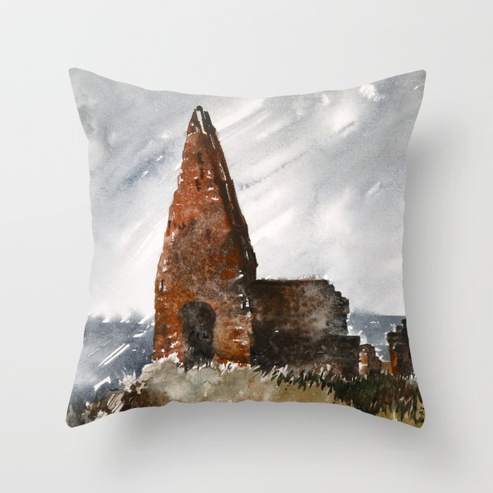 Scotish Environment Along Seashore Throw Pillow By Zawij Society6