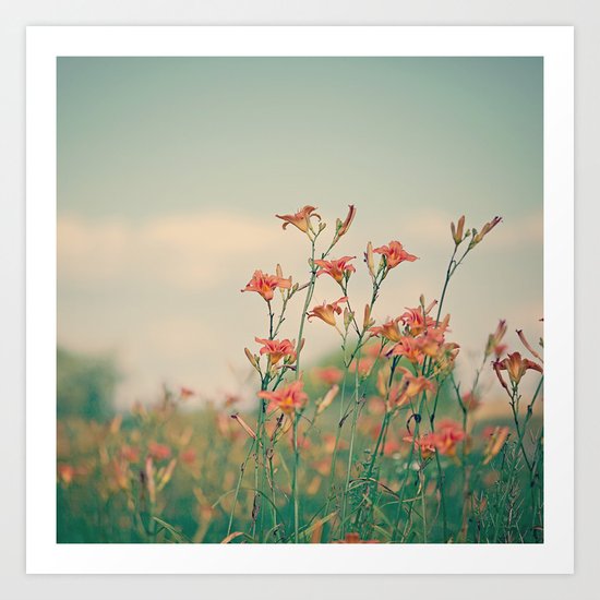 Orange Lilies Art Print