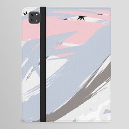 Snowy Wine Break - Eclectic Collage Painting iPad Folio Case