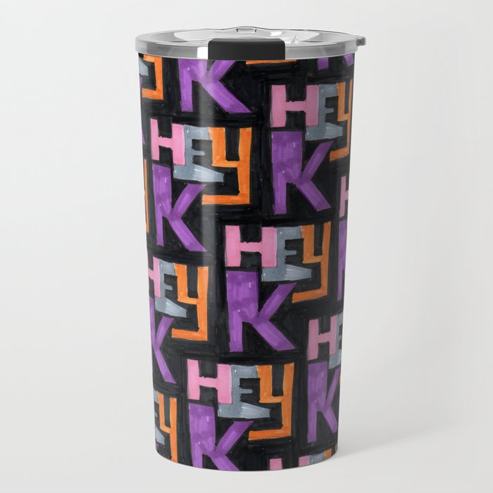 hey K Pattern marker style power Travel Mug