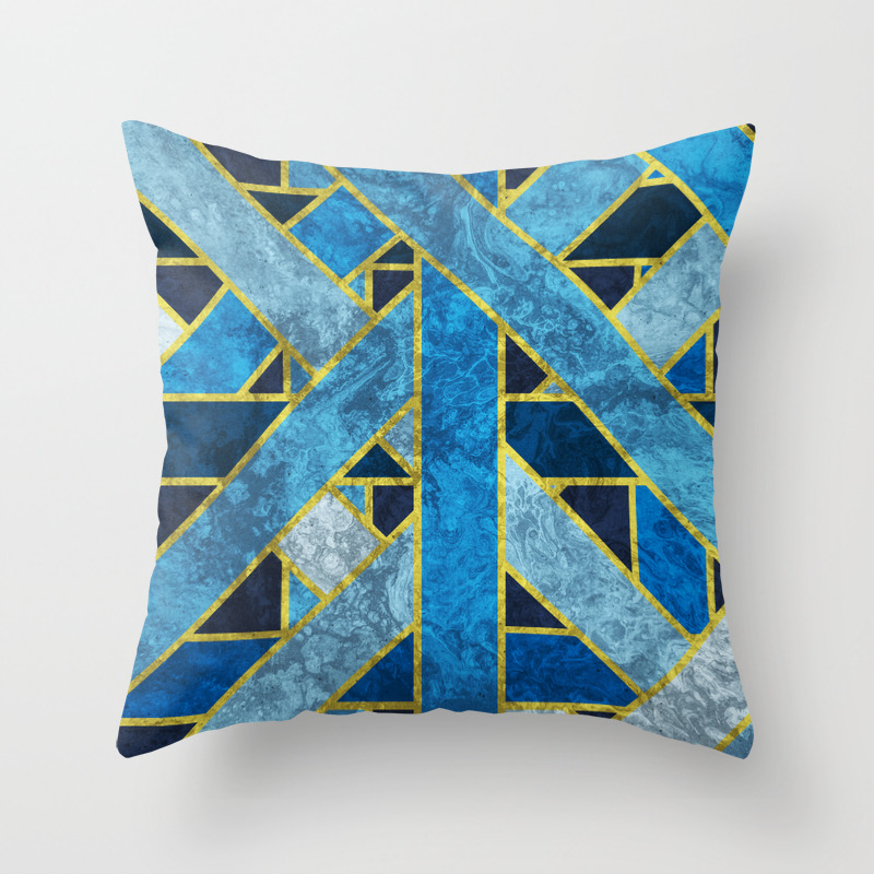 Deep Water Texture Retro 90s And 80s Blue Mid Century Minimalist