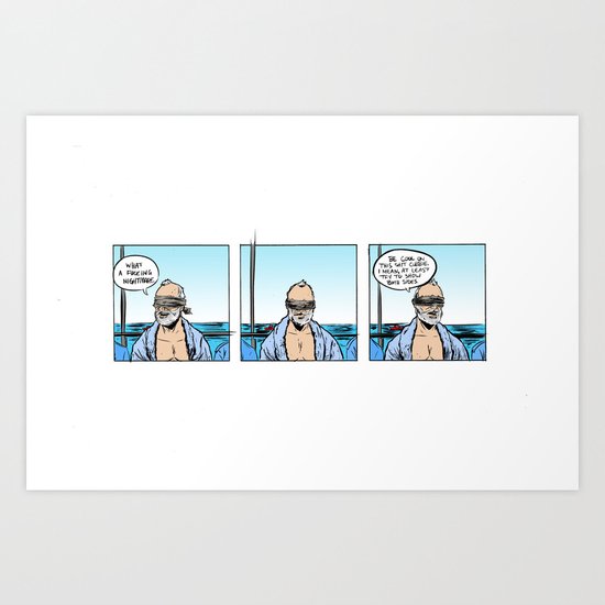 Steve Zissou Laments Art Print