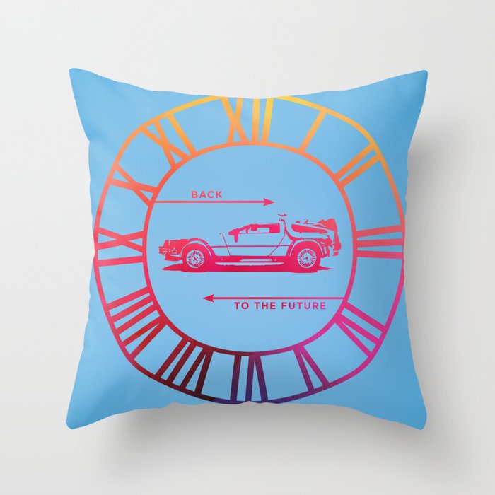 Back To The Future Clock Throw Pillow