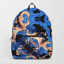 North Lakes Blue Orange Black Backpack