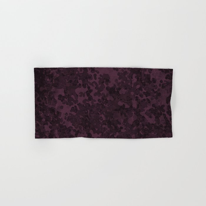 Eggplant Purple Hybrid Camo Pattern Hand Bath Towel
