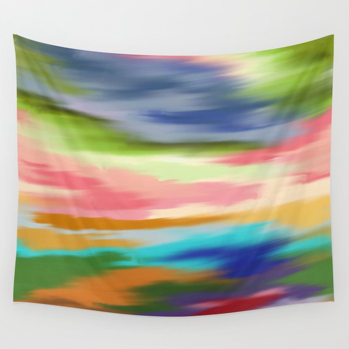 Sunrise Digital Oil Pastel Painting Wall Tapestry By Dawdesigns