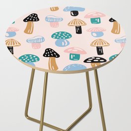 Pastel Mushrooms Side Table