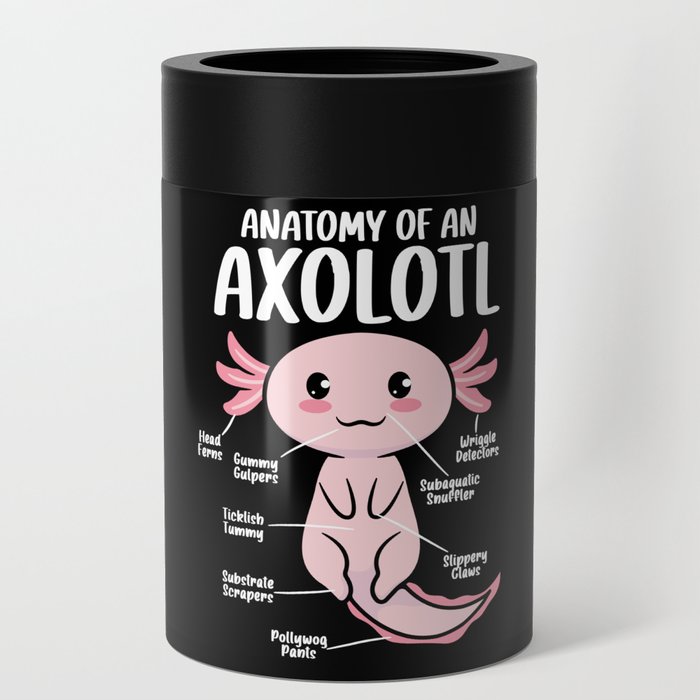 Anatomy of An Axolotl Shirt Funny Axolotls Biology Science Can Cooler