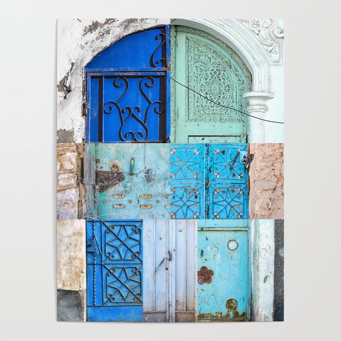 Blue Door Puzzle Poster
