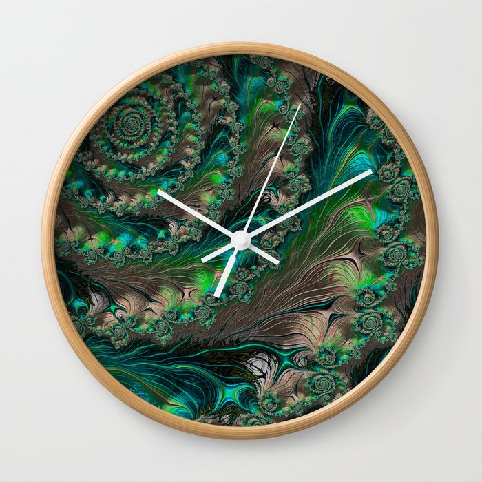 Undersea Garden fractal design Wall Clock