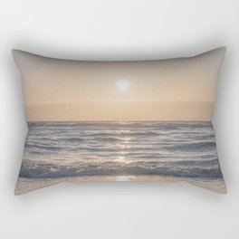 Summer sunset in Italy art print - soft dreamy blush pink beach - nature and travel photography Rectangular Pillow