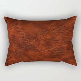 Brown Leather Design Rectangular Pillow