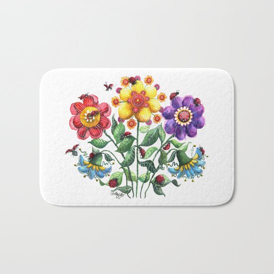Ladybug Playground Bath Mat