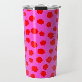 Keep me Wild Animal Print - Pink with Red Spots Travel Mug
