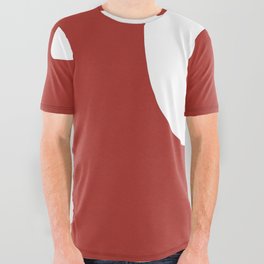 q (White & Maroon Letter) All Over Graphic Tee