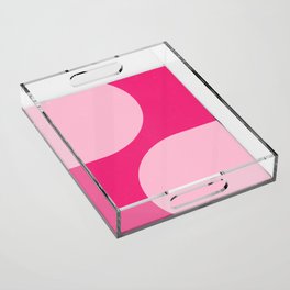 Mid-Century Modern Pink Arches Acrylic Tray