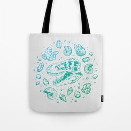 Geo-rex Vortex | Turquoise Ombré Tote Bag