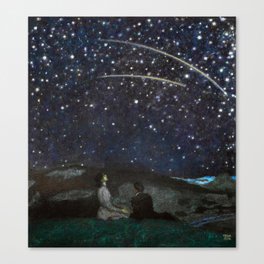 Falling Stars - Franz von Stuck Canvas Print