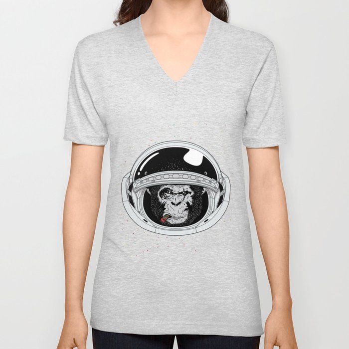 Space Ape V Neck T Shirt