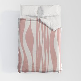 Ebb and Flow - Pink and White Duvet Cover
