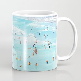 Hot Summer Day | Beachy Watercolor Painting | Ocean Sea Surf Swim | Vacation Travel Staycation Waves Coffee Mug