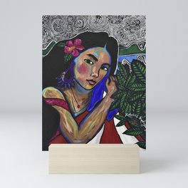 Boricua Bandera Mujer Mini Art Print