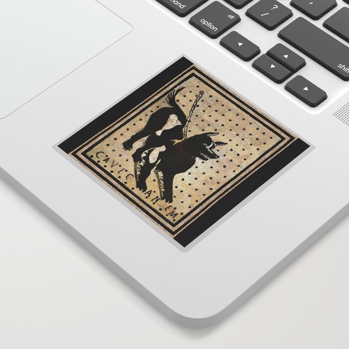 Pompeii Dog mosaic (Beware of Dog) Sticker