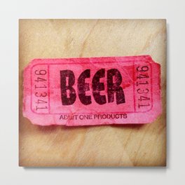 Beer Time Metal Print | Mancave, Ticket, Craftbeer, Dorm, Beertime, Oktoberfest, Photo, Admitone, Beerfest, Digital 