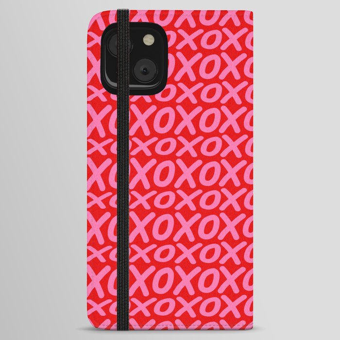 Pink Hugs and kisses Valentine gift iPhone Wallet Case
