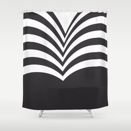 Black and white hills Shower Curtain