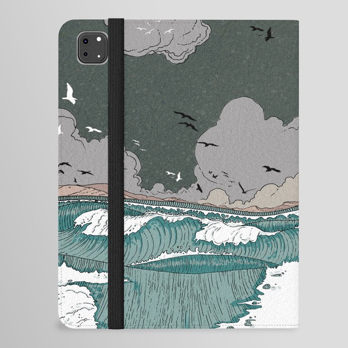Stormy seas iPad Folio Case