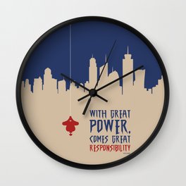 Lab No. 4 - Great power comes great responsibility Voltaire Quotes Poster Wall Clock