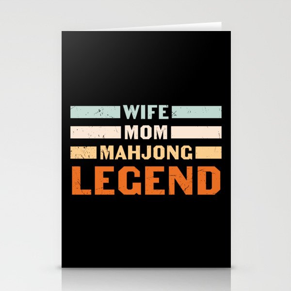 Wife Mom Mahjong Legend Stationery Cards