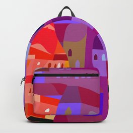 The Castro District Backpack | Green, Streets, Goingup, Colorful, Purple, Red, Abstract, Sanfrancisco, Harker, Graphicdesign 