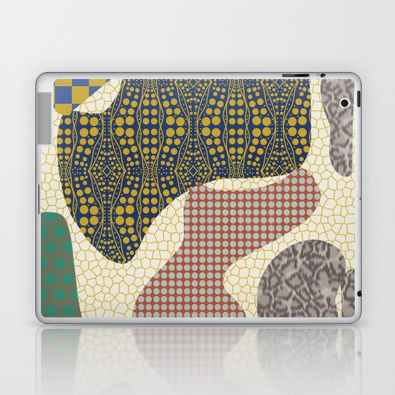 Patterned shapes cut out abstract Laptop & iPad Skin