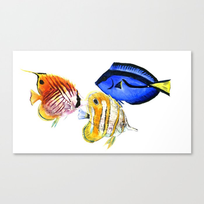 Coral Fish Tropical Fish Artwork Coral Sea World Canvas Print By