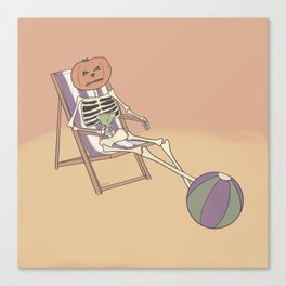 Spooky Season Beach Days Canvas Print