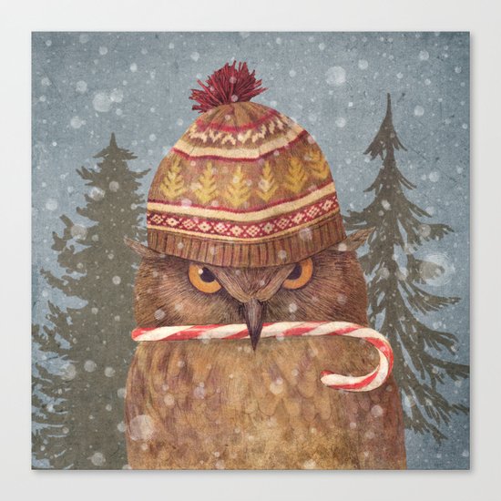 Christmas Owl Canvas Print