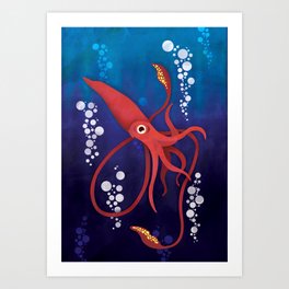 Giant Squid  Art Print