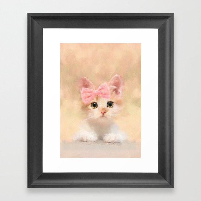Kiki Kitten Framed Art Print