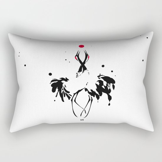 transcenDance // (crane) Rectangular Pillow