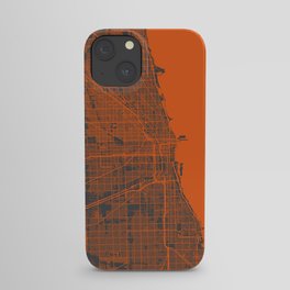 Chicago map orange iPhone Case