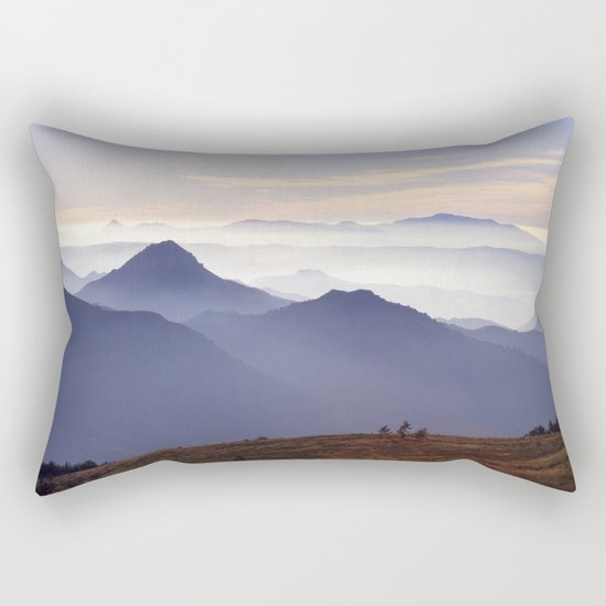"Sunset at the mountains III" Rectangular Pillow
